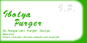 ibolya purger business card